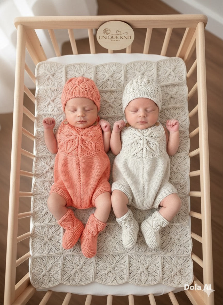 "Starlight” 3 Piece Knitting pattern set for Reborn doll 16 -22” or 0-3 Month Old Baby