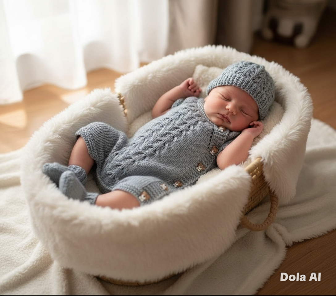 "Peanut" Romper knitting pattern for reborn doll 16-22" or 0-3 Month old baby