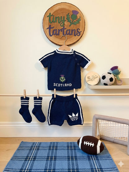 "Tiny Tartans” 3 piece Knitting pattern set for Reborn doll 16 -22” or 0-3 Month Old Baby