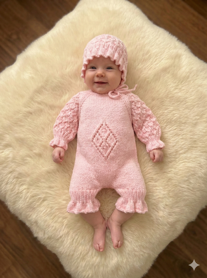"Princess” Romper Knitting pattern for Reborn doll 16 -22” or 0-3 Month Old Baby