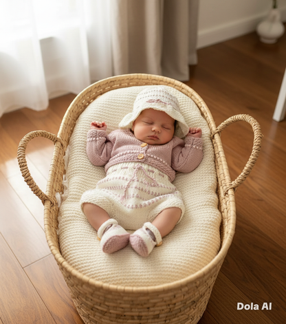 "Brook” 5 piece knitting pattern set for a reborn doll 16 -22” or 0-3 Month Old Baby