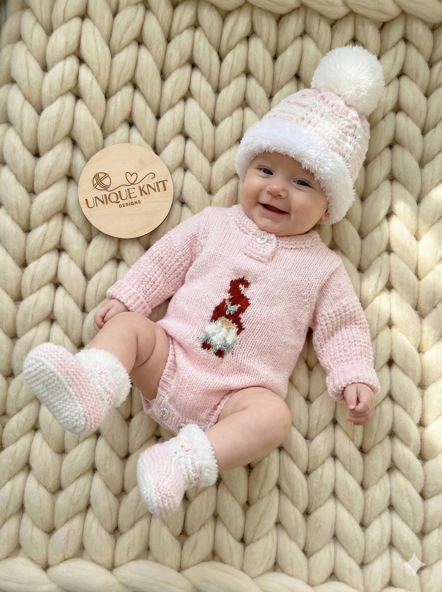 "Jingle Bells” Romper Knitting pattern for Reborn doll 16 -22” or 0-3 Month Old Baby