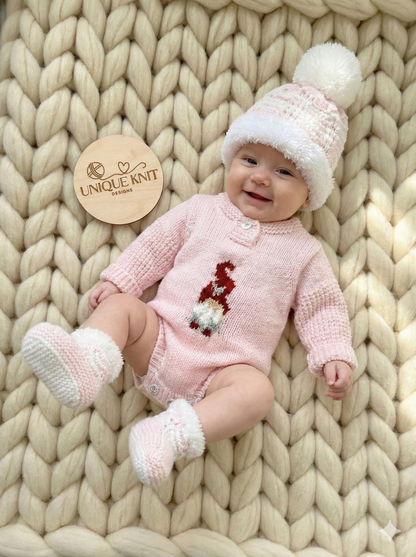 "Jingle Bells” Romper Knitting pattern for Reborn doll 16 -22” or 0-3 Month Old Baby