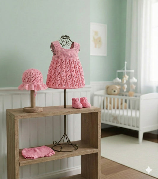 "Misty” 4 Piece Set Knitting pattern for Reborn doll 16-22” or 0-3 Month Old Baby