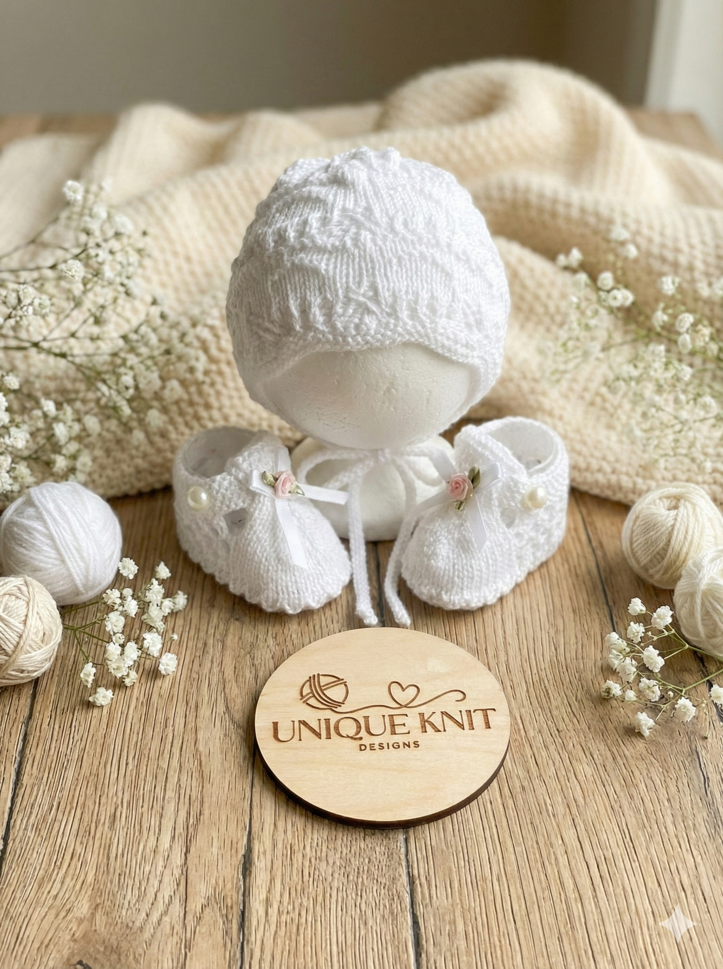 "Cinderella” 4 piece Knitting pattern for Reborn doll 16 -22” or 0-3 Month Old Baby