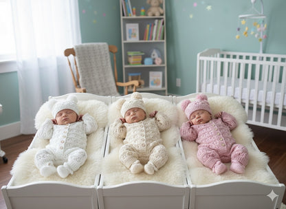 "Miami" Romper knitting pattern for reborn doll 16-22" or 0-3 Month old baby