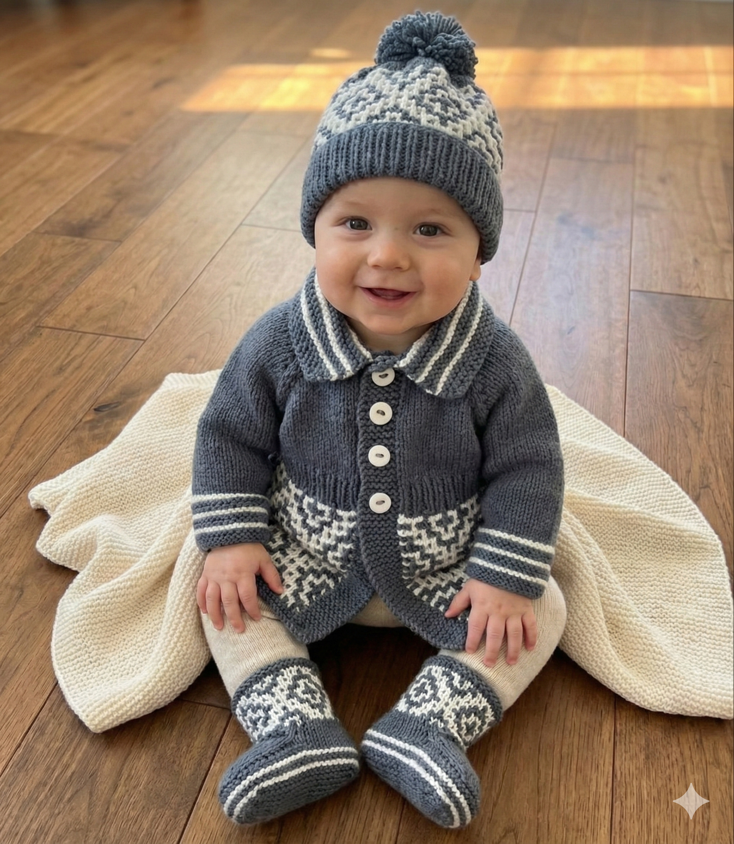 "Maze” 3 Piece Coat Set Knitting pattern for Reborn doll 16-22” or 0-3 Month Old Baby