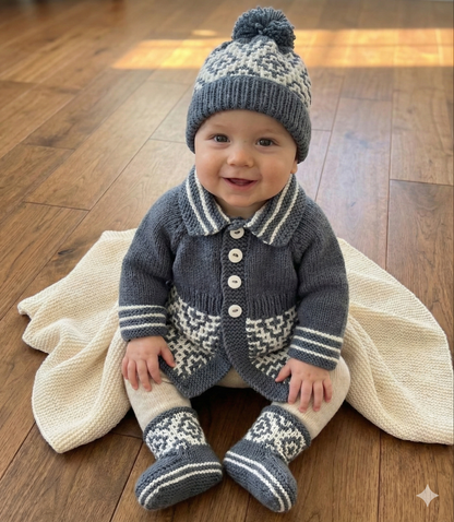 "Maze” 3 Piece Coat Set Knitting pattern for Reborn doll 16-22” or 0-3 Month Old Baby