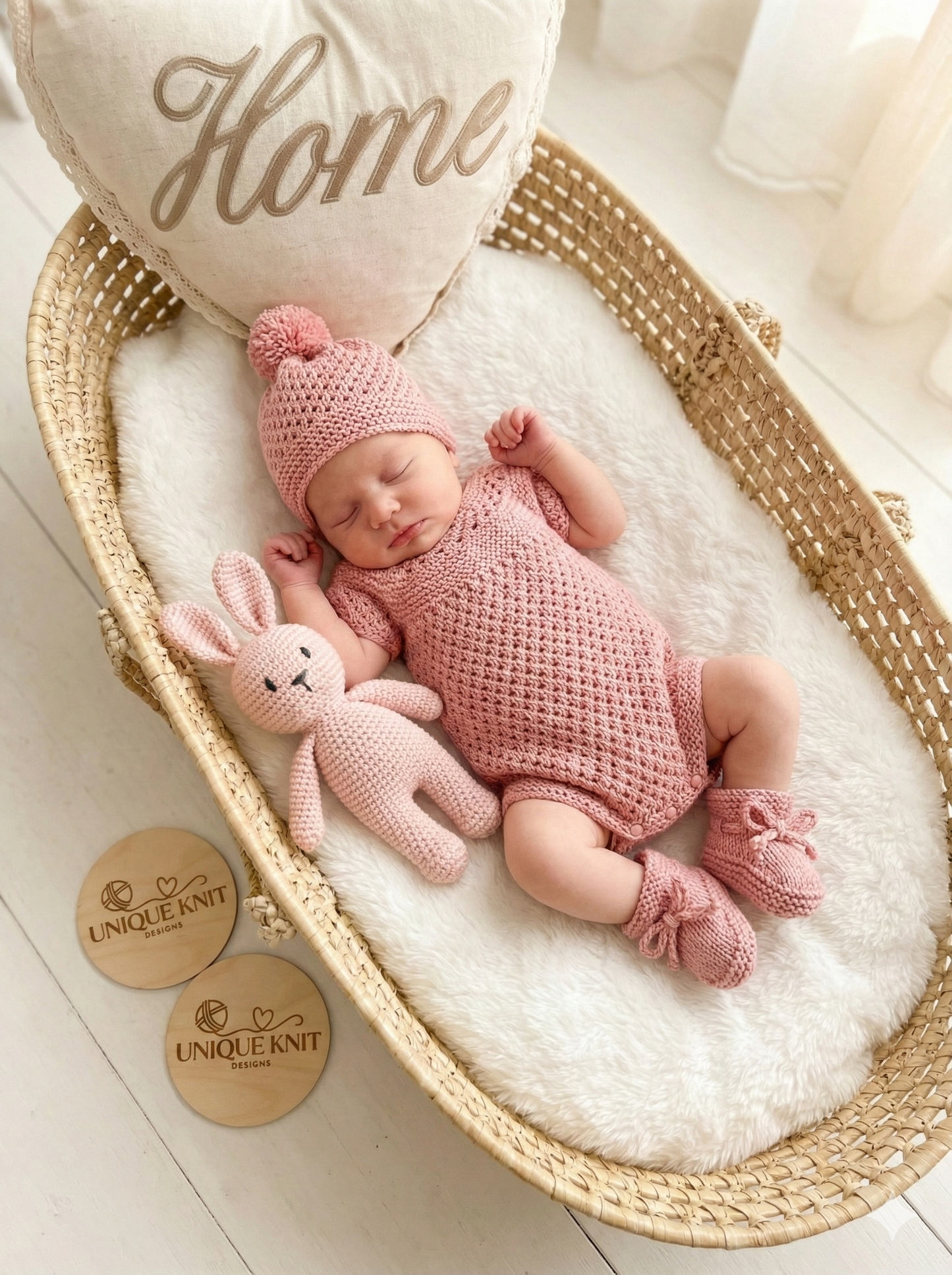 "Wisteria” romper Knitting pattern for Reborn doll 16 -22” or 0-3 Mth Old Baby
