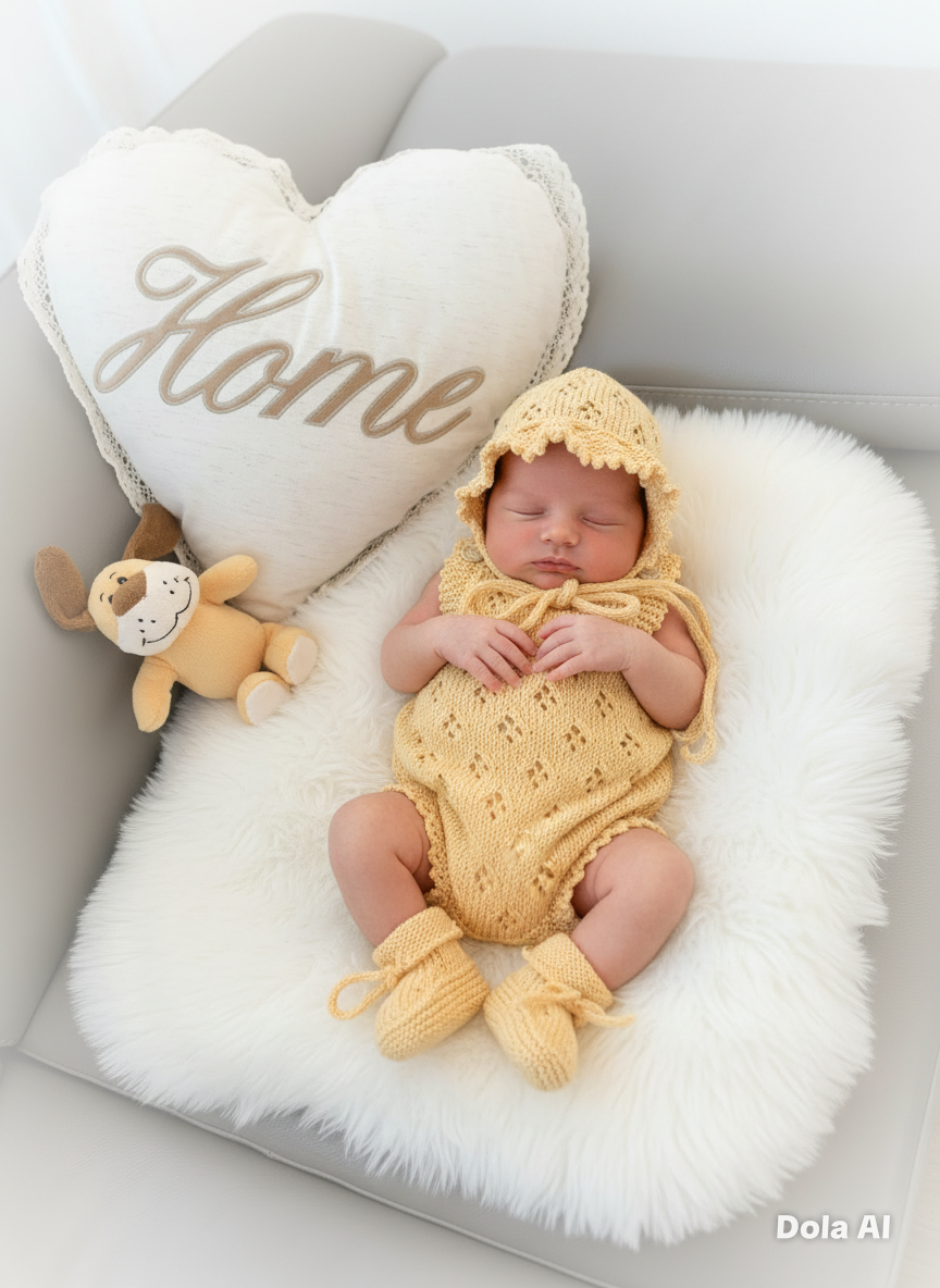 "Citrus” Romper Knitting pattern for Reborn doll 16 -22” or 0-3 Mth Old Baby