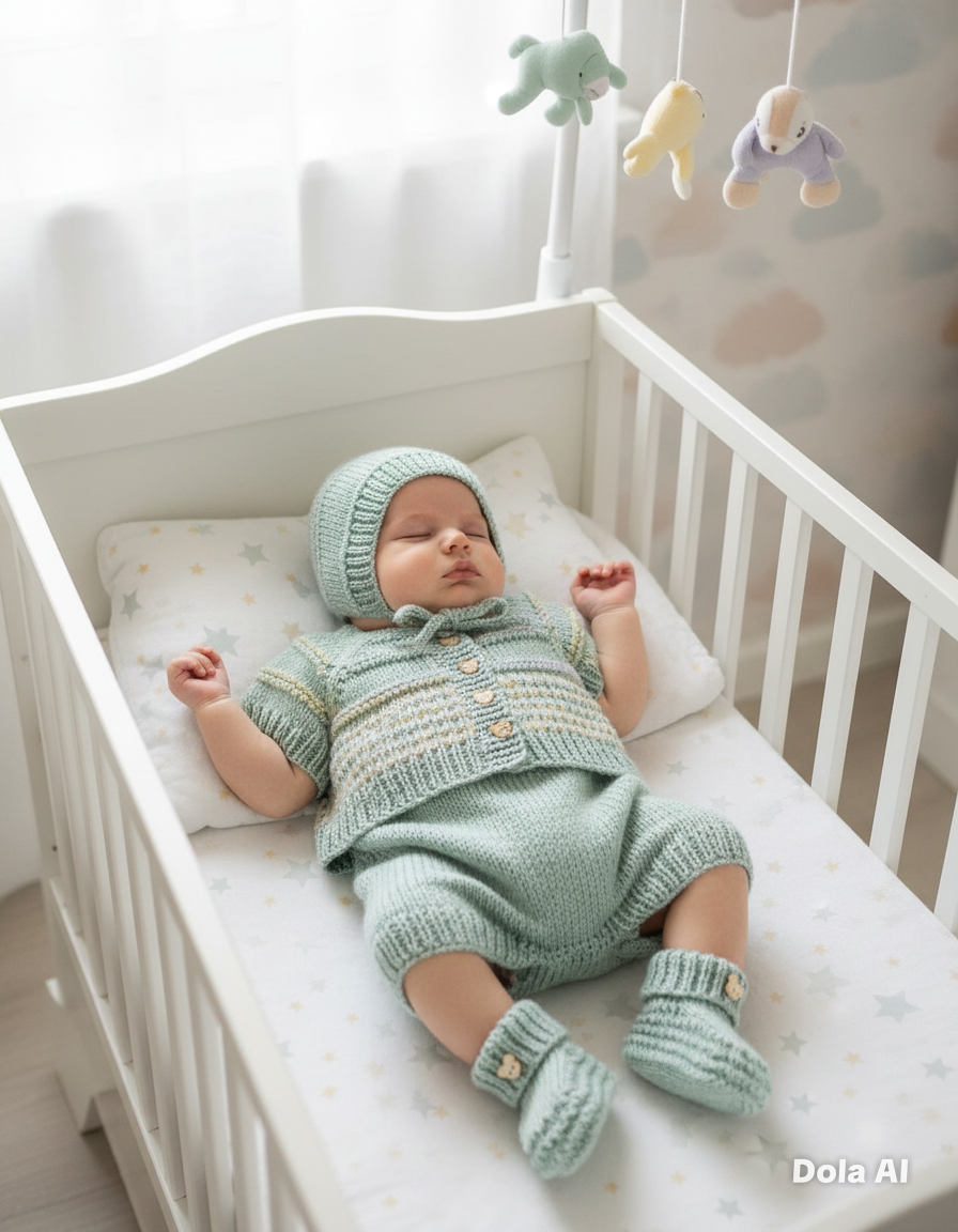 "Mango" Romper knitting pattern for reborn doll 16-22" or 0-3 Month old baby