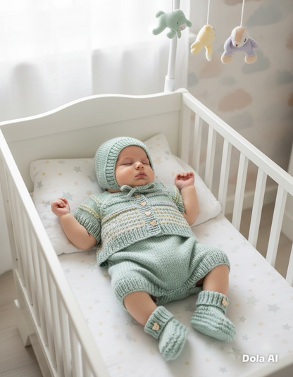 "Mango" Romper knitting pattern for reborn doll 16-22" or 0-3 Month old baby