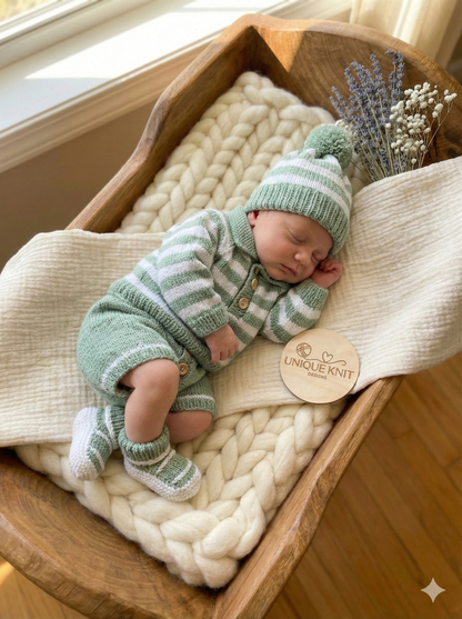 "Chestnut” Shorts and top Knitting pattern set for Reborn doll 16 -22” or 0-3 Mth Old Baby