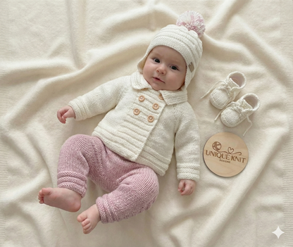"Rowan” 4 Piece Set Knitting pattern for Reborn doll 16-22” or 0-3 Mth Old Baby