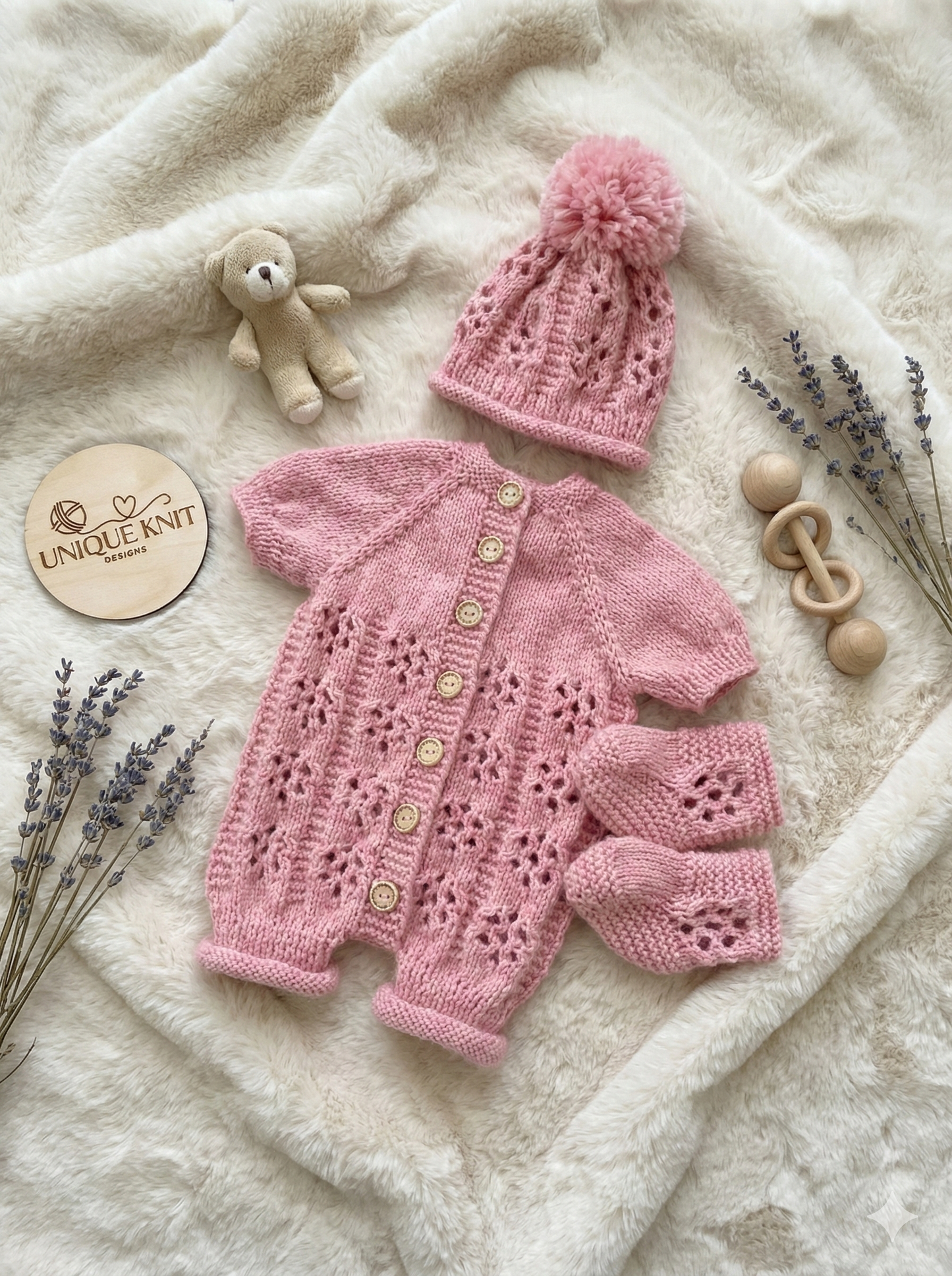 "Bounty” Romper Knitting pattern for Reborn doll 16 -22” or 0-3 Mth Old Baby