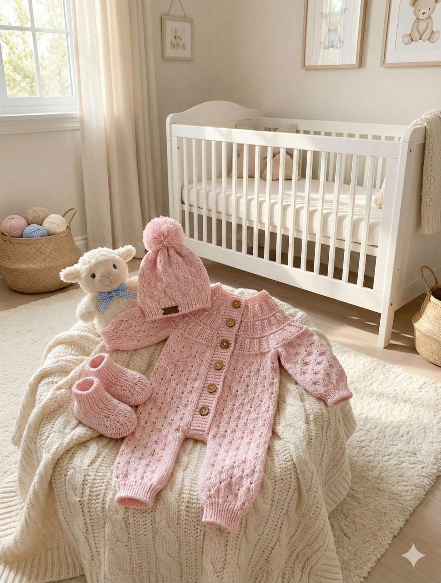 "Opal” Romper Knitting pattern for Reborn doll 16 -22” or 0-3 Mth Old Baby