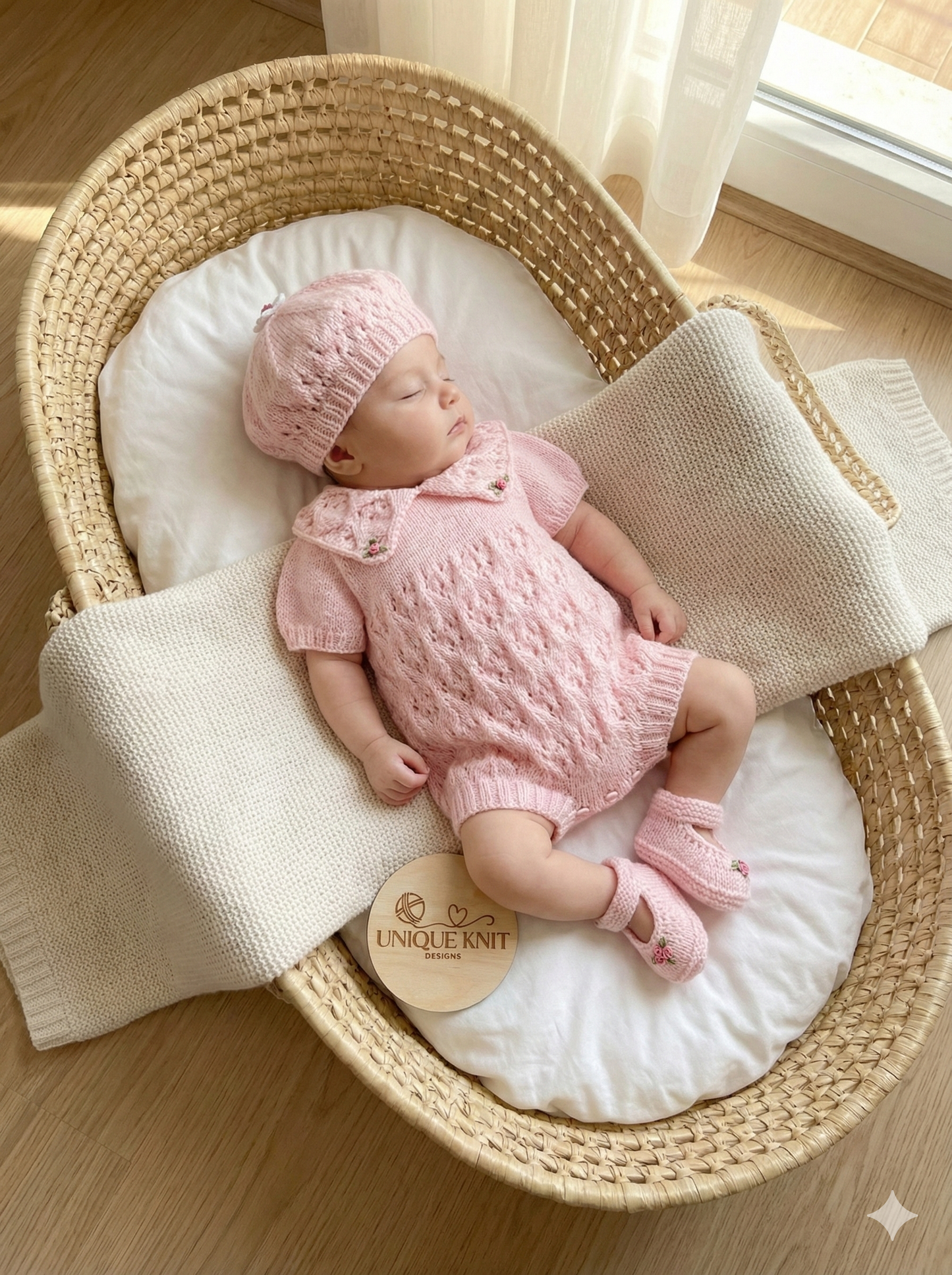 "Lillies ” Romper Knitting pattern for Reborn doll 16 -22” or 0-3 Mth Old Baby