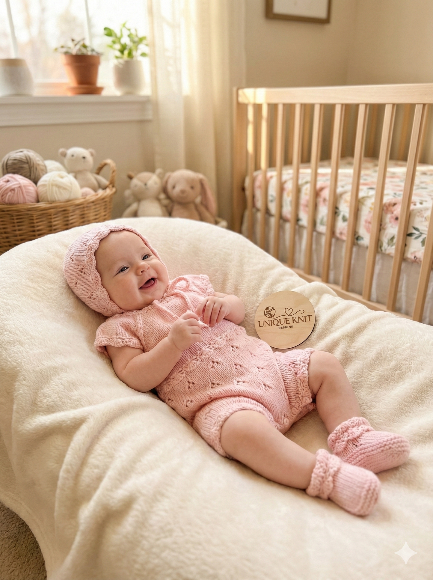 "Angel” Romper Knitting pattern for Reborn doll 16 -22” or 0-3 Month Old Baby