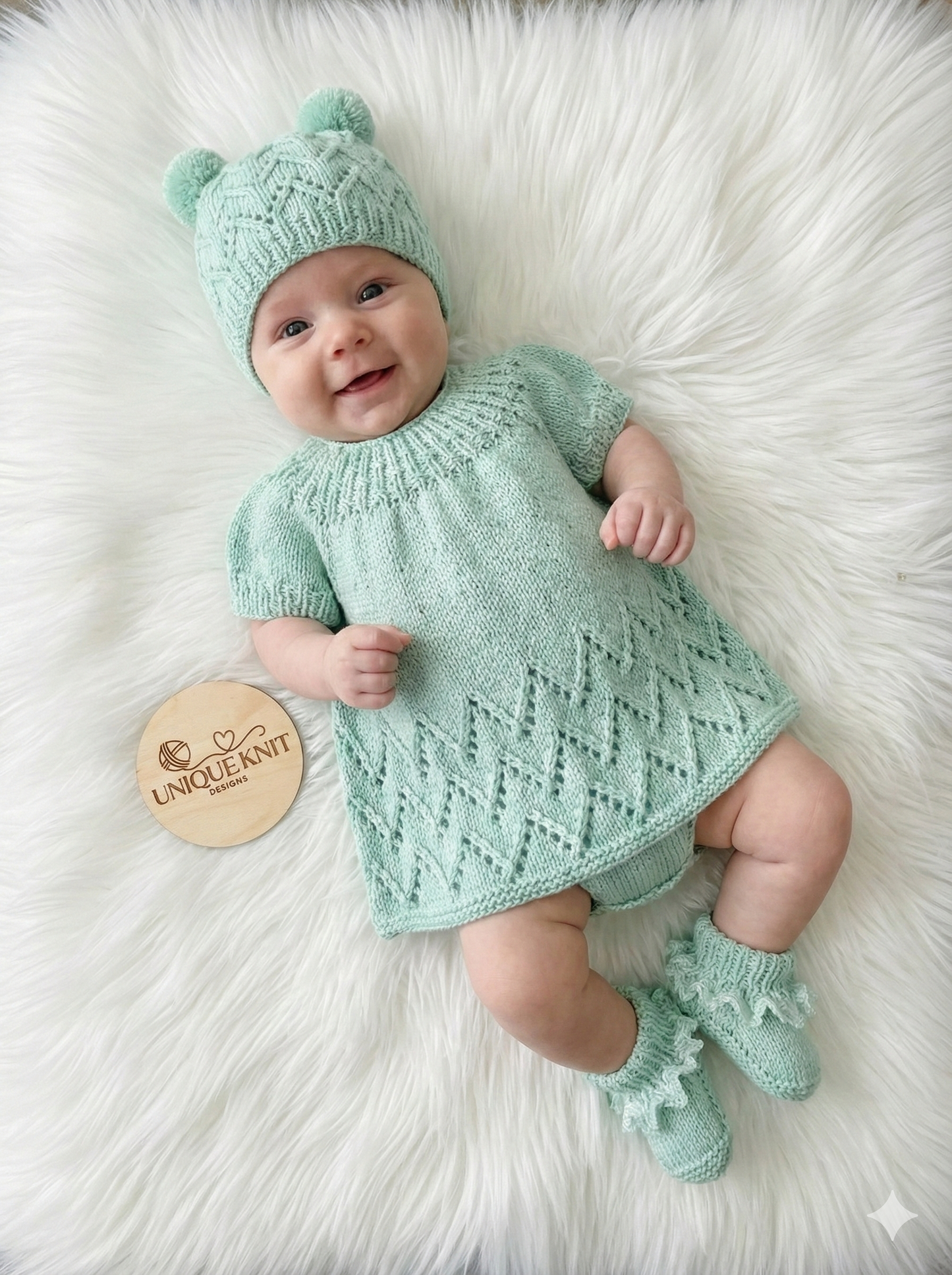 "Maggie” Multi-piece Knitting pattern for Reborn doll 16 -22” or 0-3 Month Old Baby
