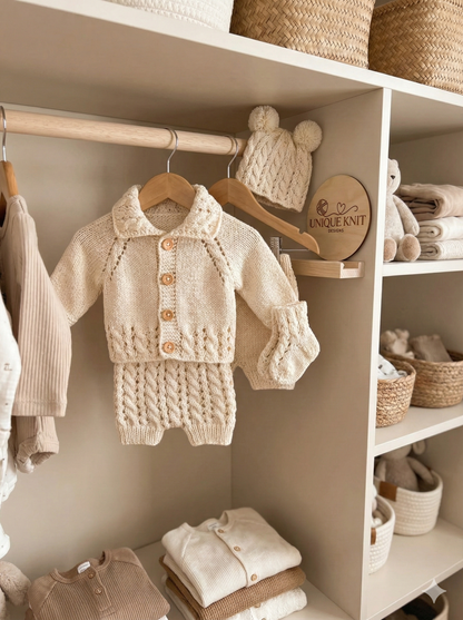 "Barley” 4 Piece Set Knitting pattern for Reborn doll 16-22” or 0-3 Month Old Baby