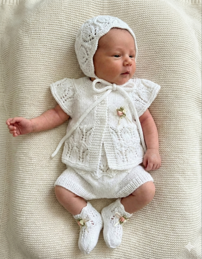 "Edith” 4 Piece Knitting pattern set for Reborn doll 16 -22” or 0-3 Month Old Baby