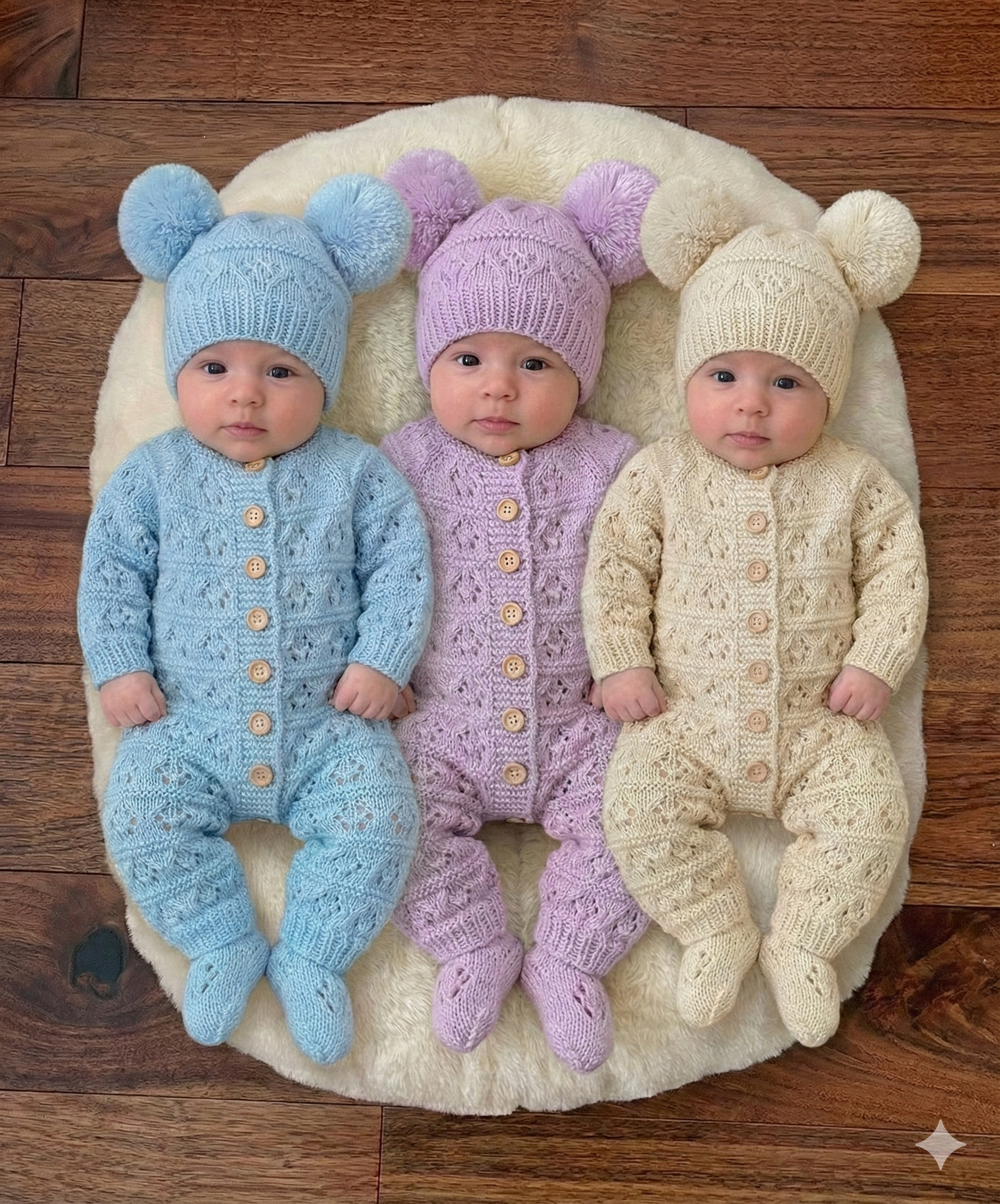 "Miami" Romper knitting pattern for reborn doll 16-22" or 0-3 Month old baby
