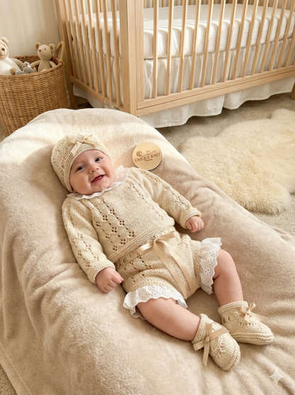 "Dahlia ” Angel Set Knitting pattern for Reborn doll 16 -22” or 0-3 Mth Old Baby
