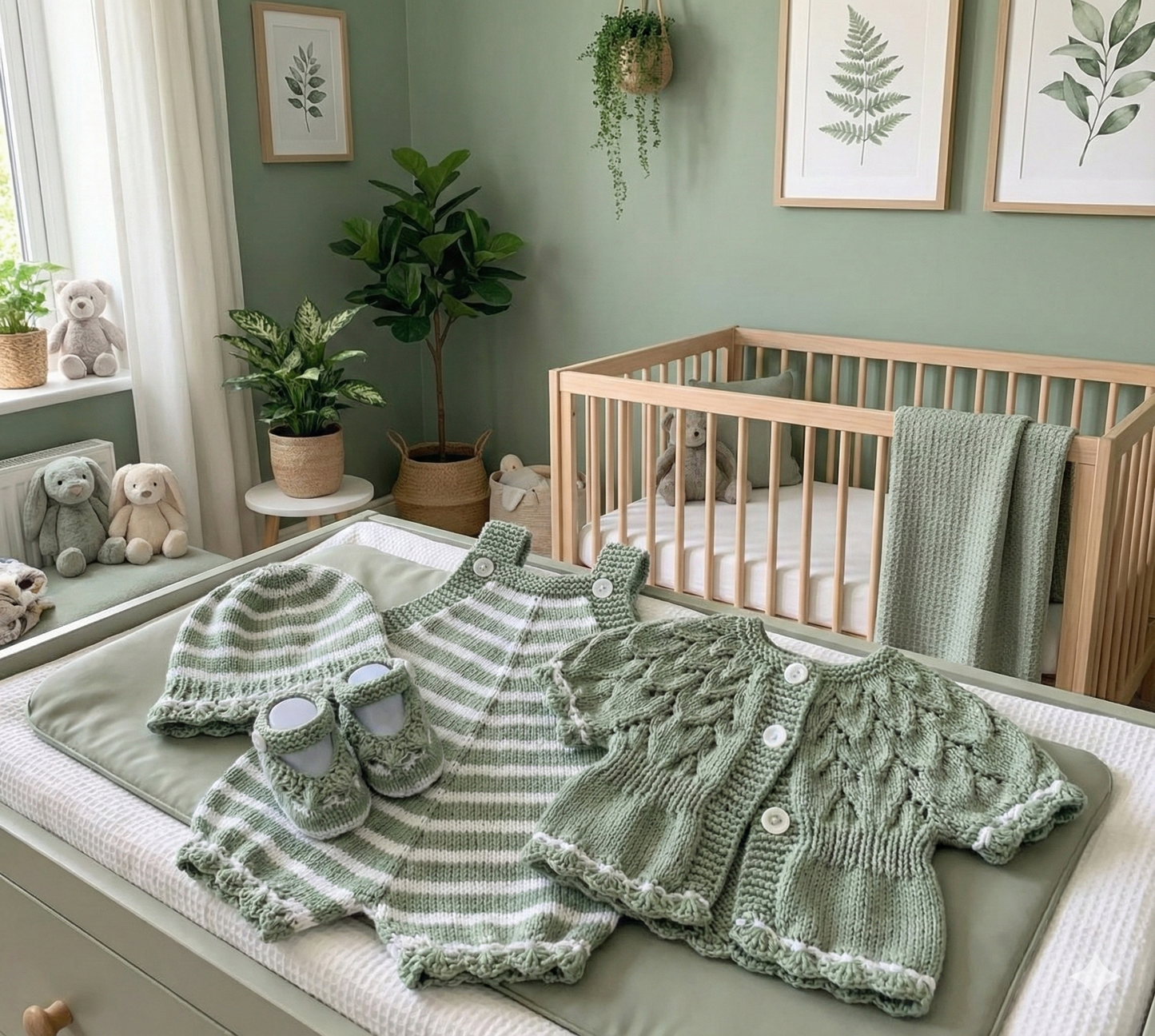 "Violets” 4 Piece Set Knitting pattern for Reborn doll 18-22” or 0-3 Mth Old Baby