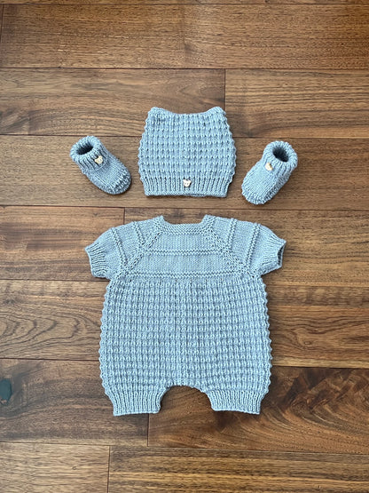"Mango" Romper knitting pattern for reborn doll 16-22" or 0-3 Month old baby