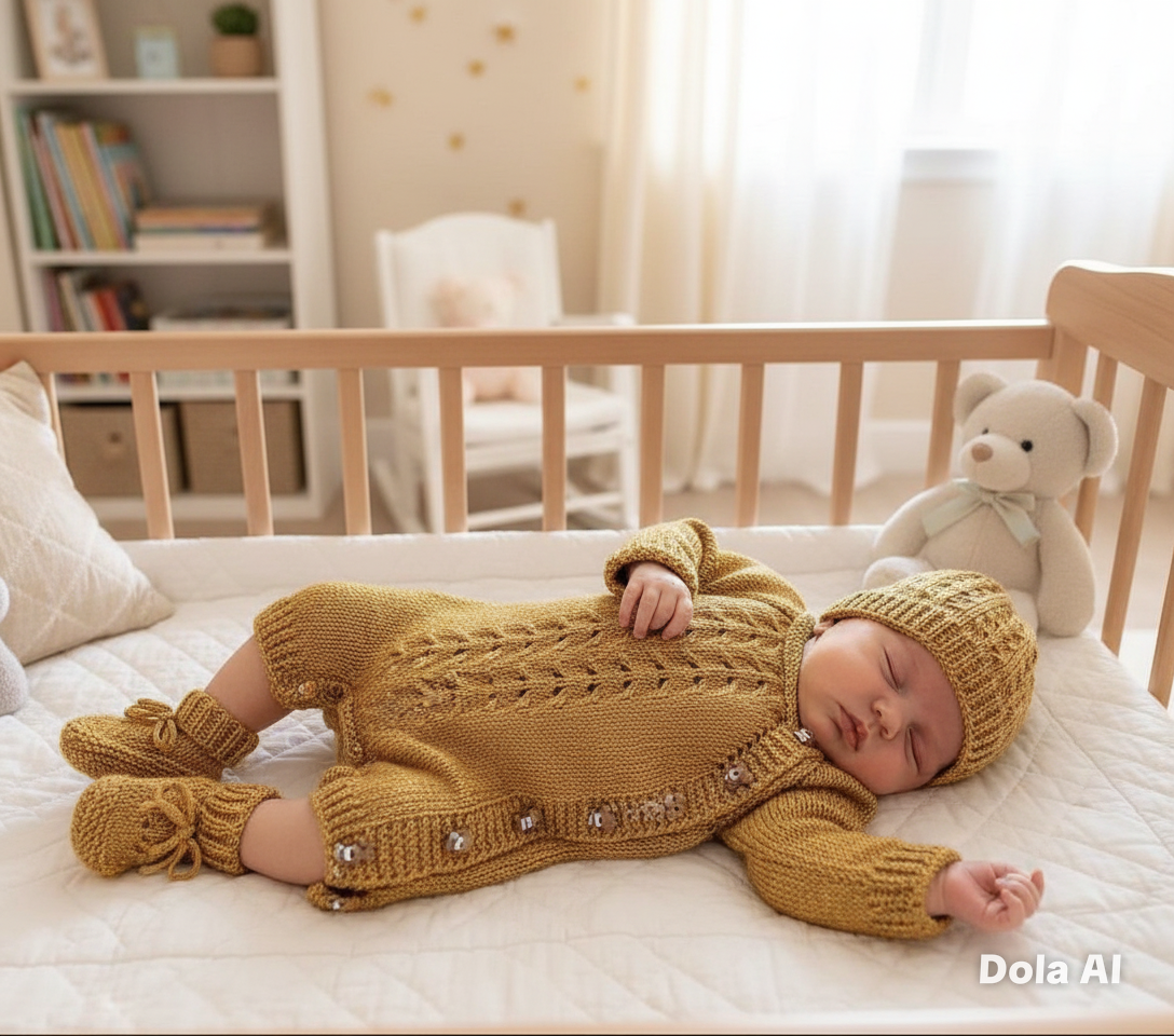 "Peanut" Romper knitting pattern for reborn doll 16-22" or 0-3 Month old baby