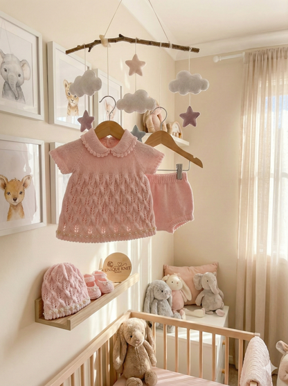 "Carnation ” Angel Set Knitting pattern for Reborn doll 16 -22” or 0-3 Mth Old Baby