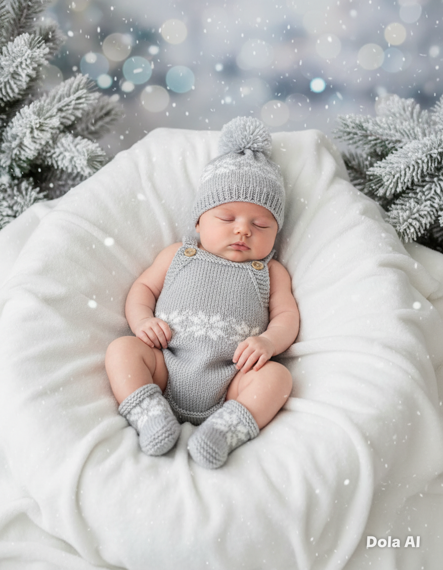 "Snowflake” Romper Knitting pattern for Reborn doll 16 -22” or 0-3 Month Old Baby