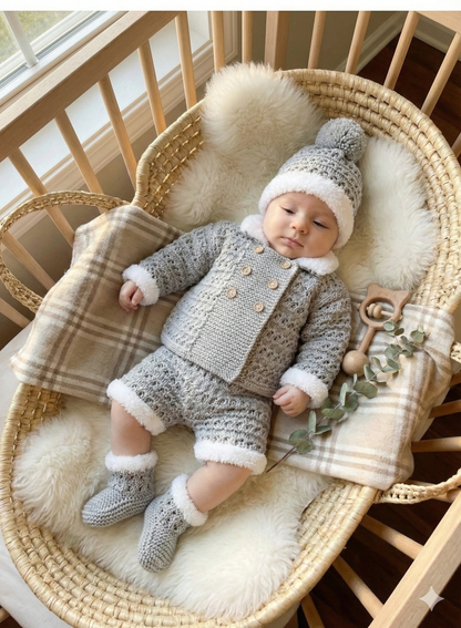 "Pixie” 4 Piece Set Knitting pattern for Reborn doll 16-22” or 0-3 Month Old Baby