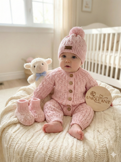 "Opal” Romper Knitting pattern for Reborn doll 16 -22” or 0-3 Mth Old Baby