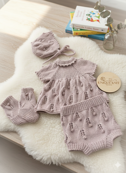"Paris” Angel Set Knitting pattern for Reborn doll 16 -22” or 0-3 Month Old Baby