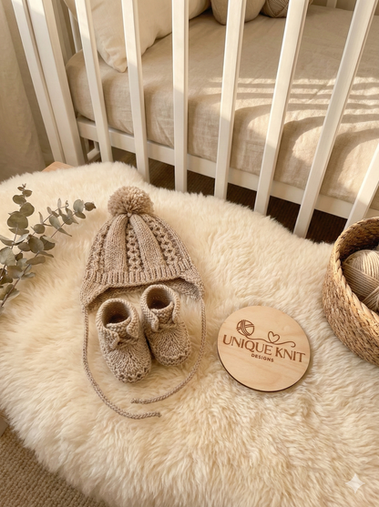 "Pepper” Side opening top and lace up  boot set Knitting pattern for Reborn doll 16 -22” or 0-3 Mth Old Baby