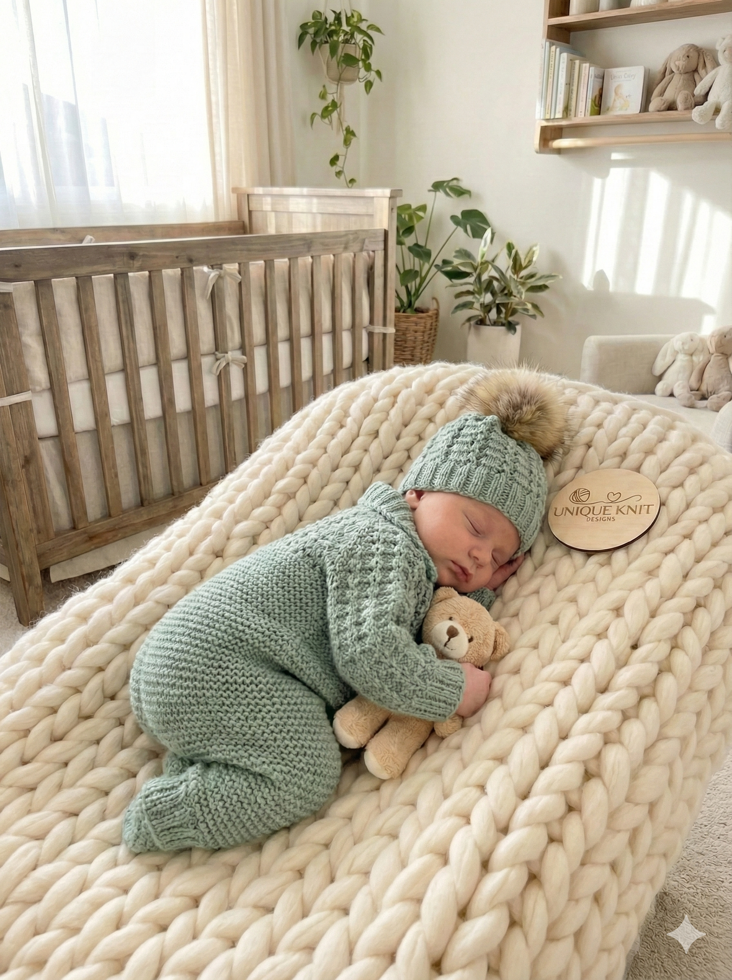 "Biscuit” Multi-piece Knitting pattern for Reborn doll 16 -22” or 0-3 Month Old Baby
