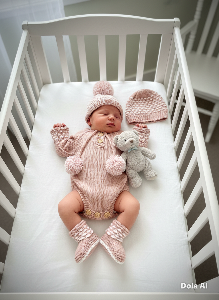 "Holly” Romper Knitting pattern for Reborn doll 16 -22” or 0-3 Month Old Baby