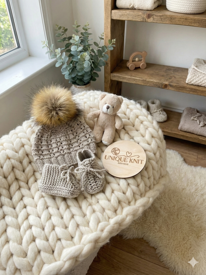 "Biscuit” Multi-piece Knitting pattern for Reborn doll 16 -22” or 0-3 Month Old Baby