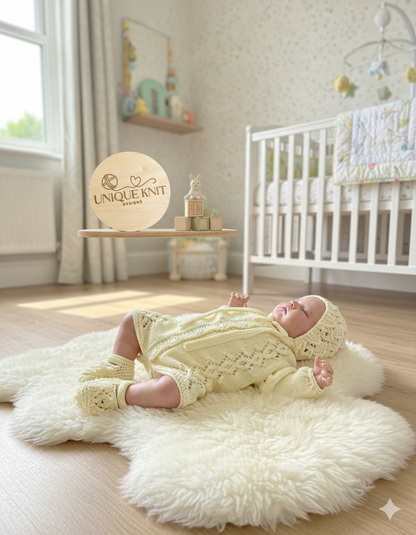 "Annabelle" Romper knitting pattern for reborn doll 16-22" or 0-3 Month old baby
