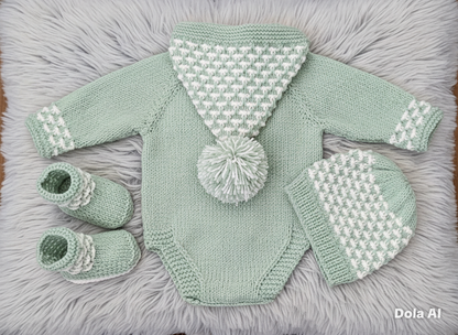 "Holly” Romper Knitting pattern for Reborn doll 16 -22” or 0-3 Month Old Baby