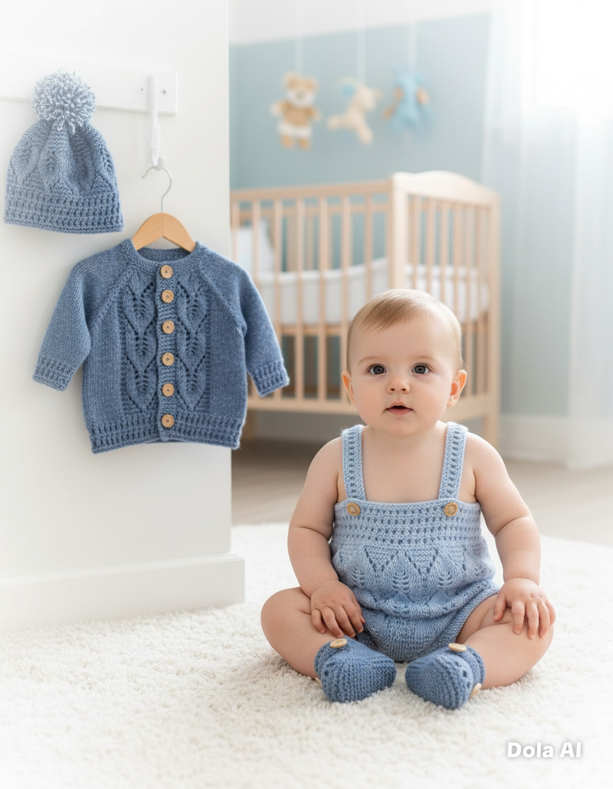"Oregano” 4 Piece Set Knitting pattern for Reborn doll 16-22” or 0-3 Mth Old Baby
