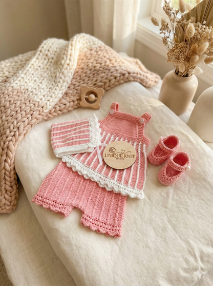 "Twinkle ” 4 Piece Set Knitting pattern for Reborn doll 16 -22” or 0-3 Mth Old Baby