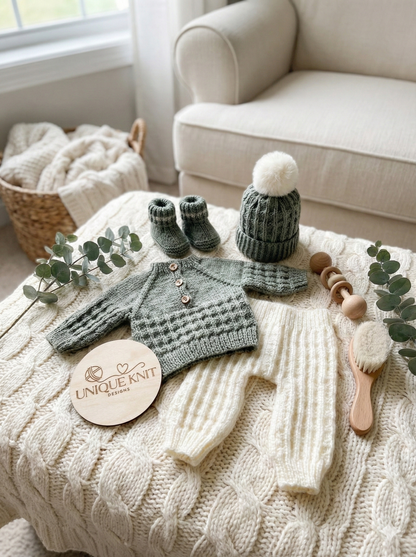 "Winter” 4 Piece Set Knitting pattern for Reborn doll 16-22” or 0-3 Month Old Baby