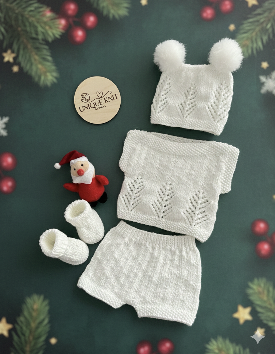 "Icicle” 4 Piece Knitting pattern set for Reborn doll 16 -22” or 0-3 Month Old Baby