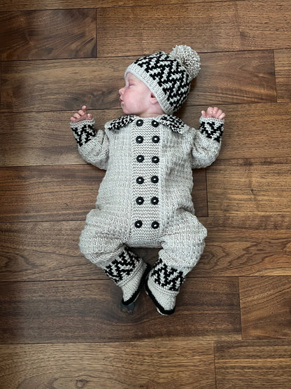 "Fudge” Romper Set Knitting pattern for Reborn doll 16-22” or 0-3 Month Old Baby