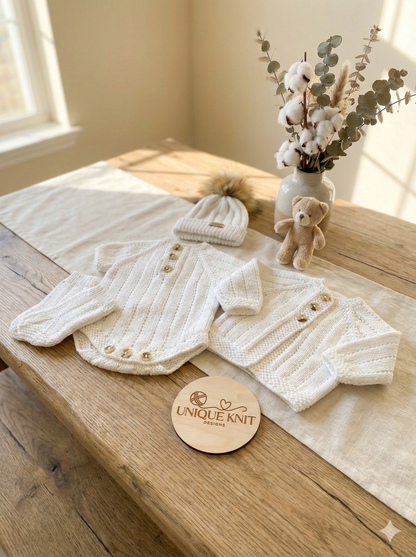 "Cotton ” Multi-piece Knitting pattern for Reborn doll 16 -22” or 0-3 Month Old Baby