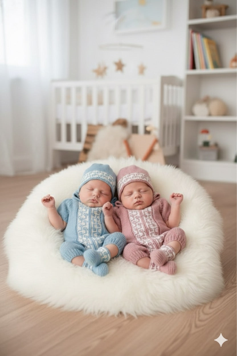 "Tetris” Romper Knitting pattern set for Reborn doll 16 -22” or 0-3 Month Old Baby