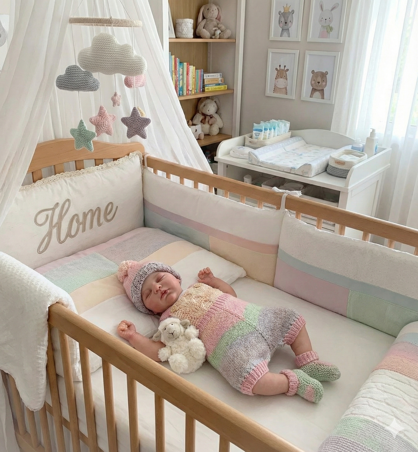 "Capri ” 4 Piece Set Knitting pattern for Reborn doll 16-22” or 0-3 Mth Old Baby