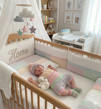 "Capri ” 4 Piece Set Knitting pattern for Reborn doll 16-22” or 0-3 Mth Old Baby